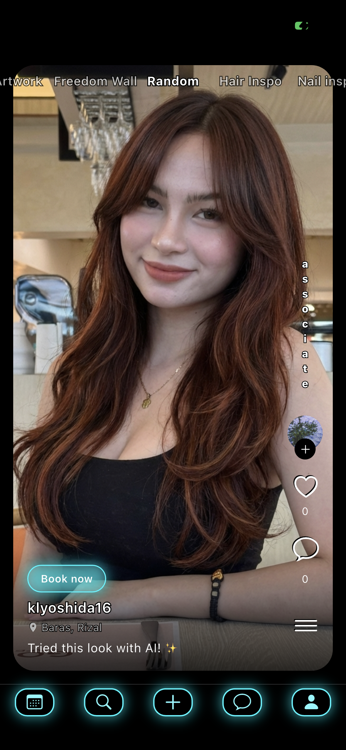 After hairstyle AI try-on