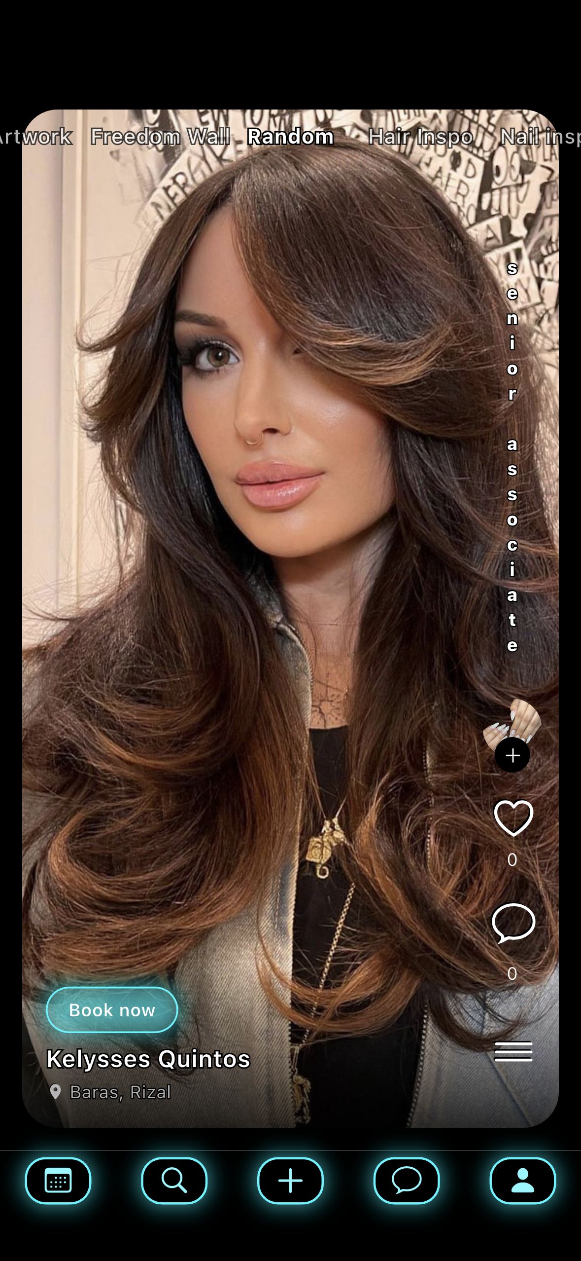 Reference hairstyle photo from the stylist